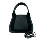 Sac Balenciaga Cuir de veau Perforated Navy Cabas Cabas XS - Noir
