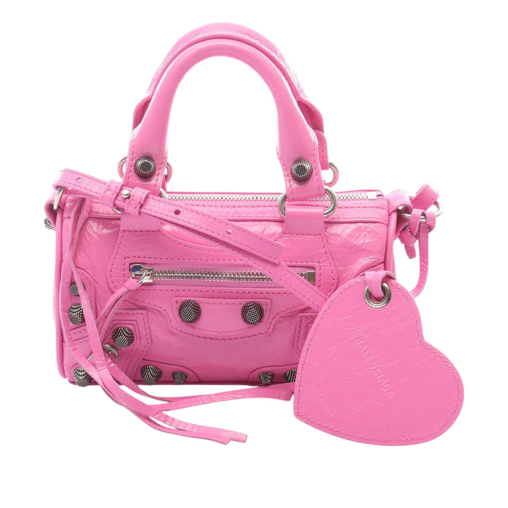 Sac Balenciaga Nano Cuir d’agneau Duffle Bag - Rose
