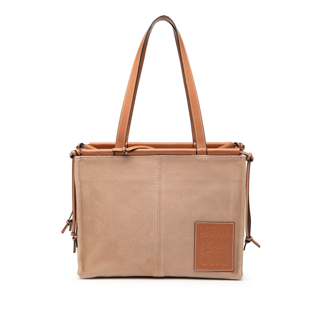 Sac Loewe Small Toile Cushion Cabas - Marron