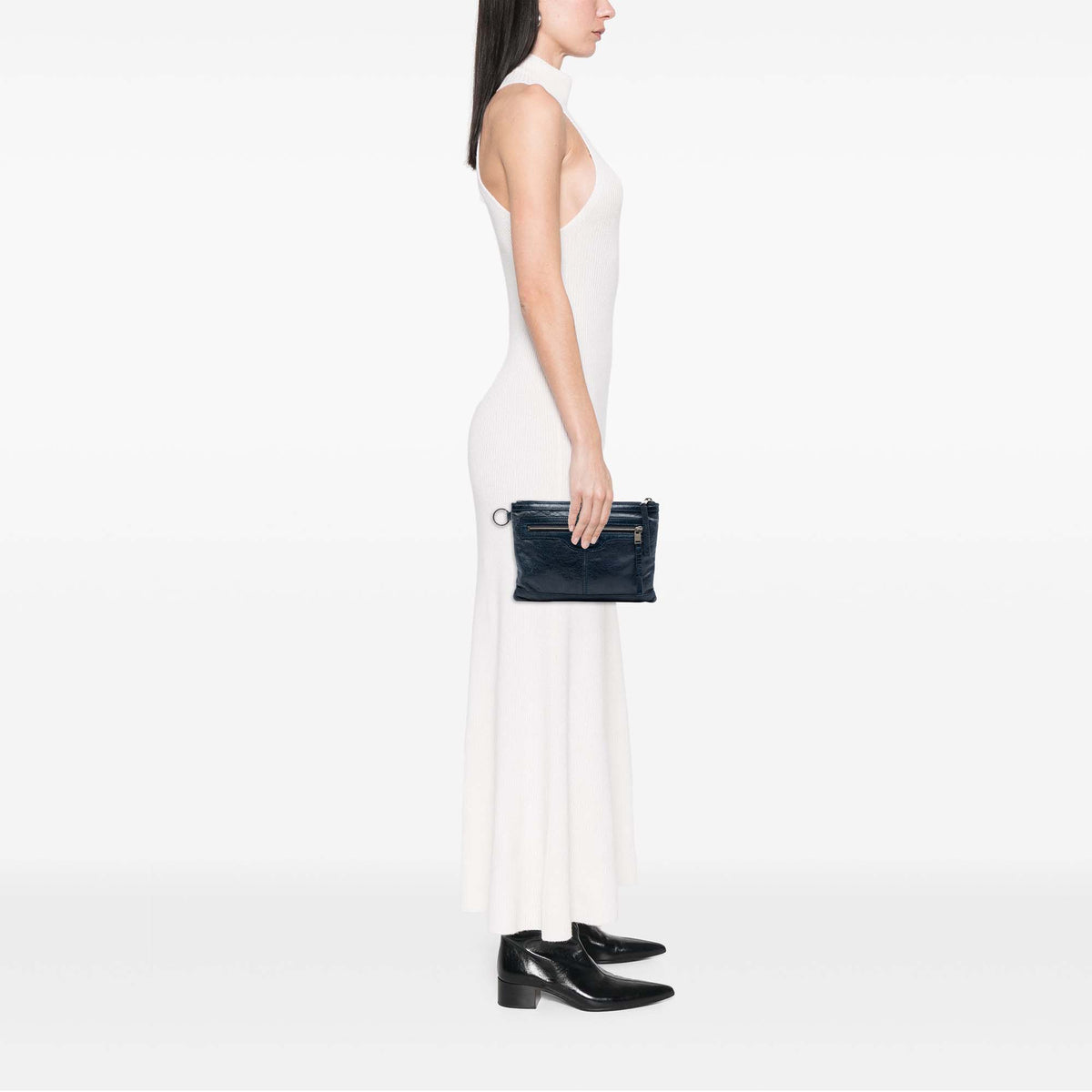 Sac Balenciaga Cuir d’agneau Motocross Classic Clip Pochette S – photo 7