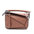 Sac Loewe Nano Cuir de veau Puzzle Sac à main - Marron