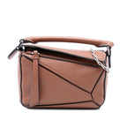 Sac Loewe Nano Cuir de veau Puzzle Sac à main - Marron