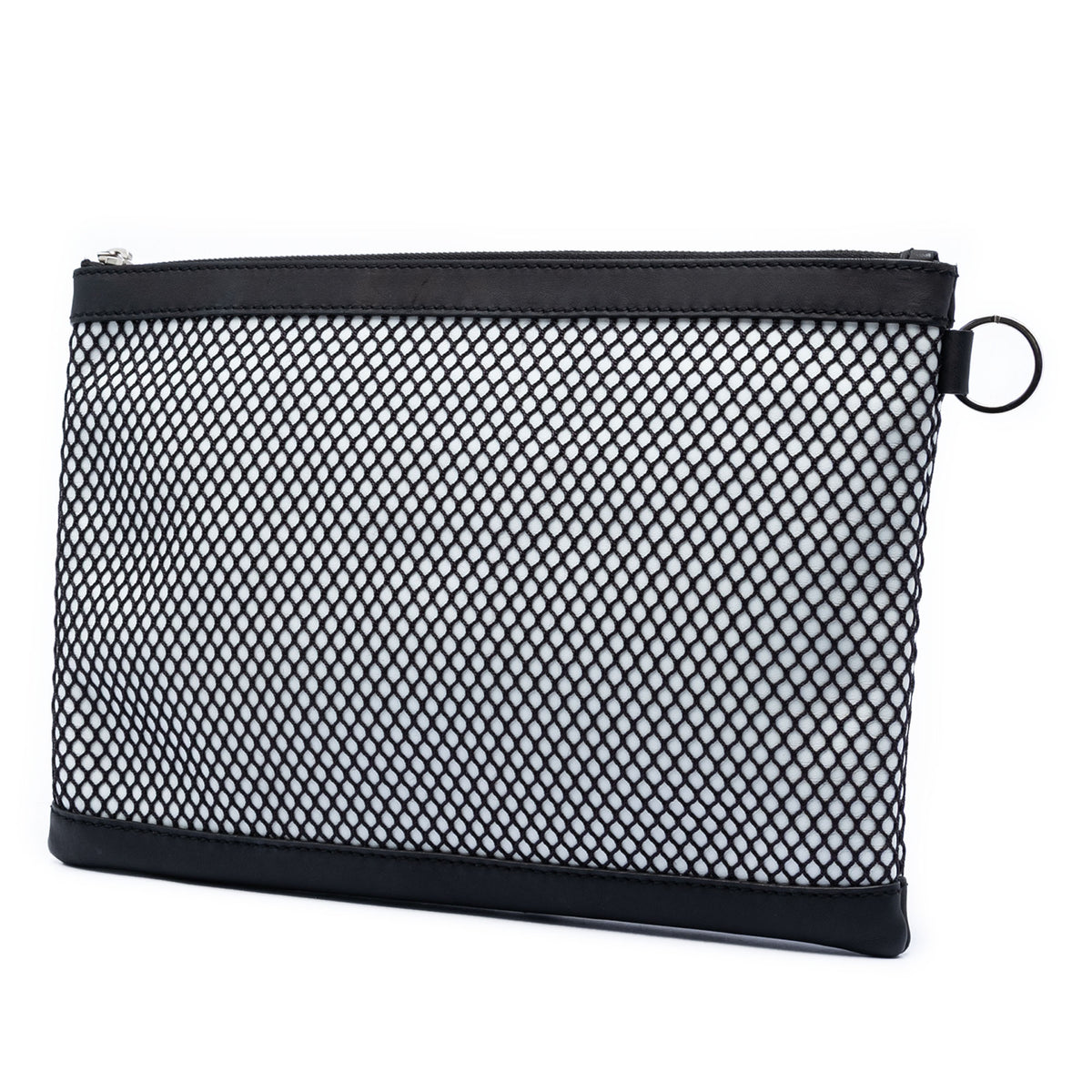 Sac Balenciaga Cuir d’agneau and Mesh Motocross Classic Clip Pochette M – photo 2