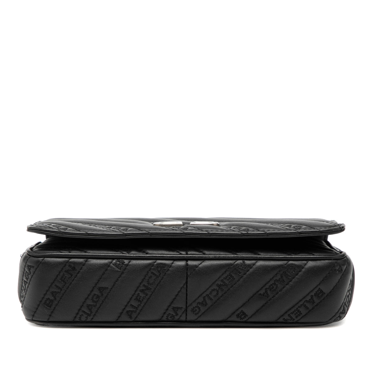 Sac Balenciaga Embossed Cuir Allover Logo BB Portefeuille chaîne – photo 3