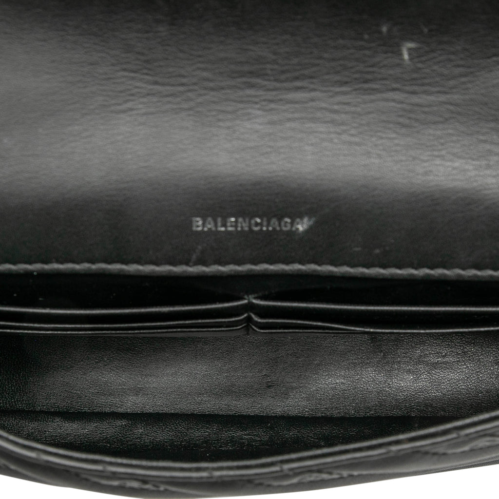 Sac Balenciaga Embossed Cuir Allover Logo BB Portefeuille chaîne – photo 4