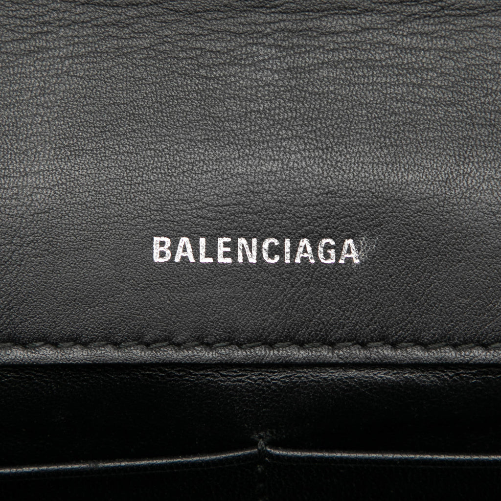 Sac Balenciaga Embossed Cuir Allover Logo BB Portefeuille chaîne – photo 5