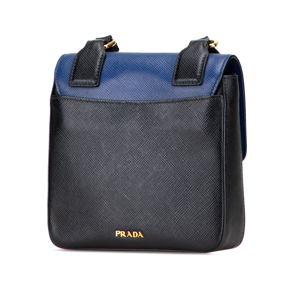 Sac Prada Bicolore Saffiano Cuir Flap Bandoulière – photo 2