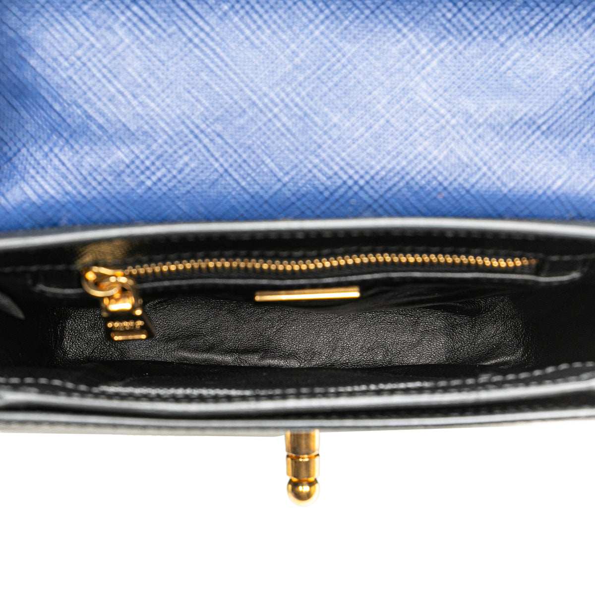 Sac Prada Bicolore Saffiano Cuir Flap Bandoulière – photo 4