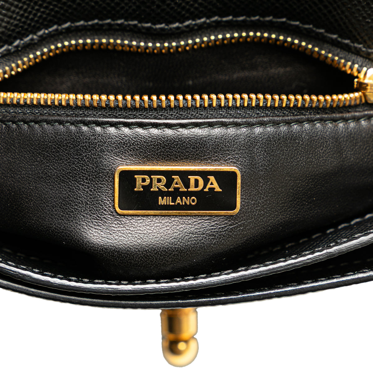 Sac Prada Bicolore Saffiano Cuir Flap Bandoulière – photo 5