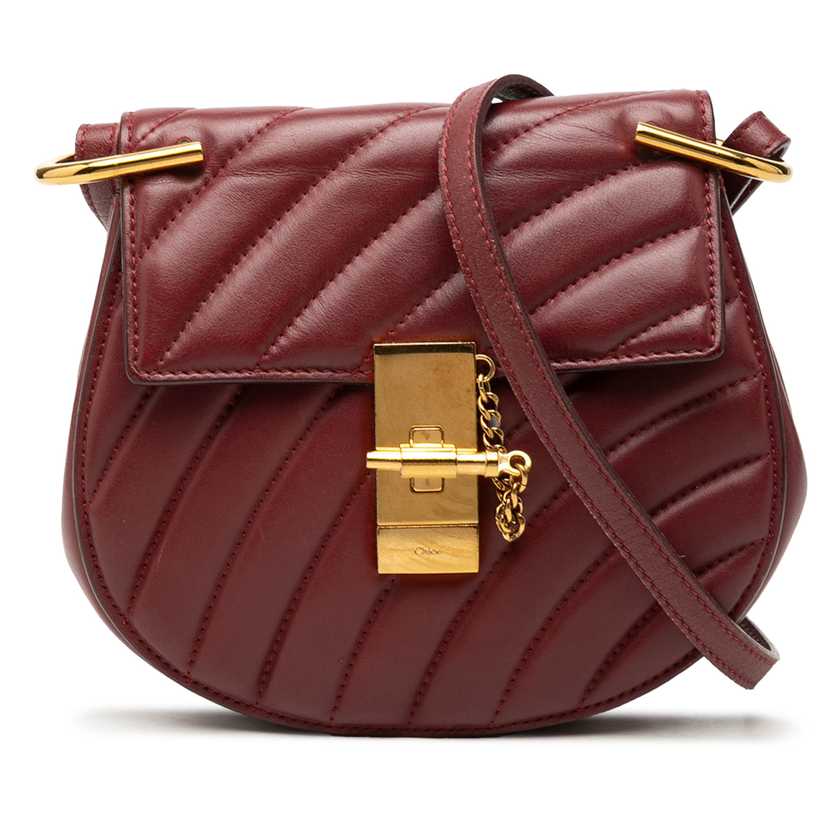 Sac Chloé Mini Quilted Cuir Drew Bijou Sac à main - Rouge