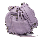 Sac Balenciaga Cuir d’agneau Le Cagole Sac seau XS - Violet