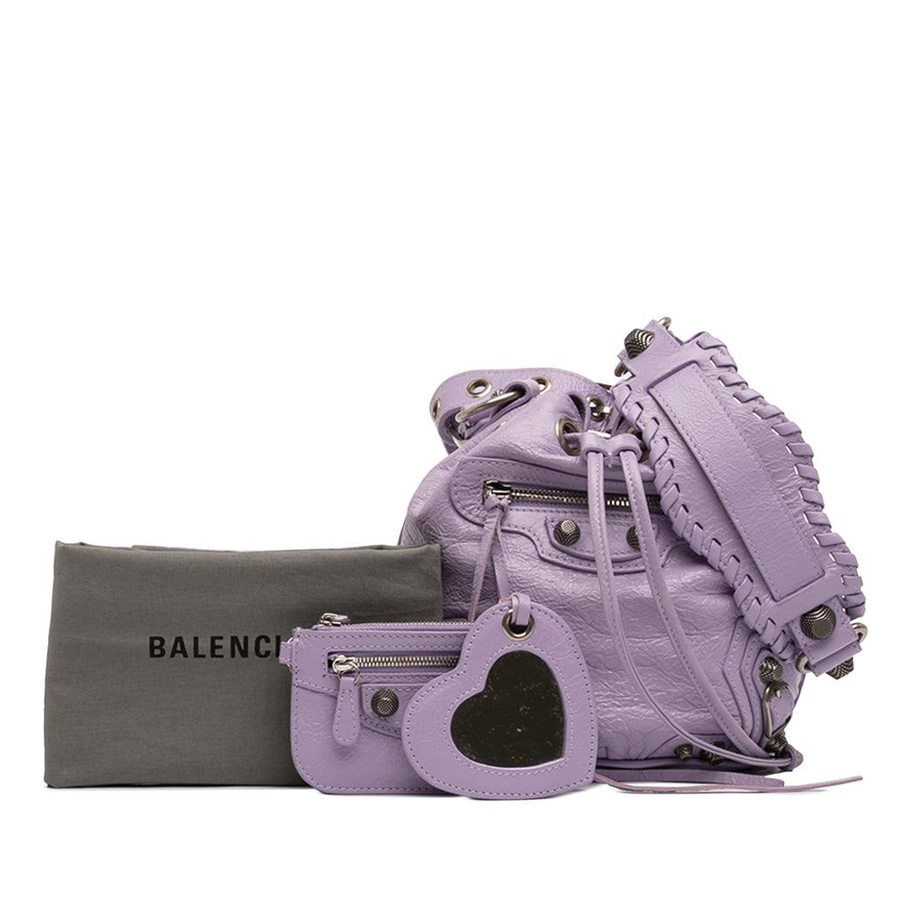 Sac Balenciaga Cuir d’agneau Le Cagole Sac seau XS – photo 8