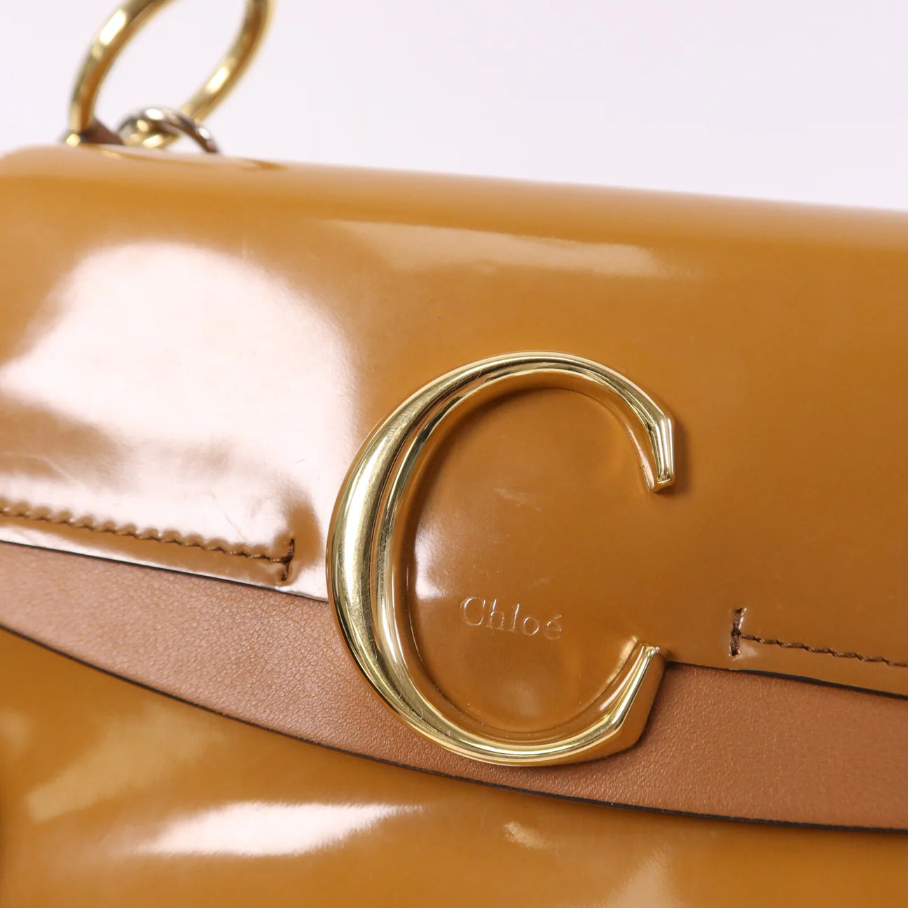 Sac Porté épaule GHW en cuir verni C