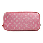 Sac Neverfull MM Vintage en toile monogramme rose rouge