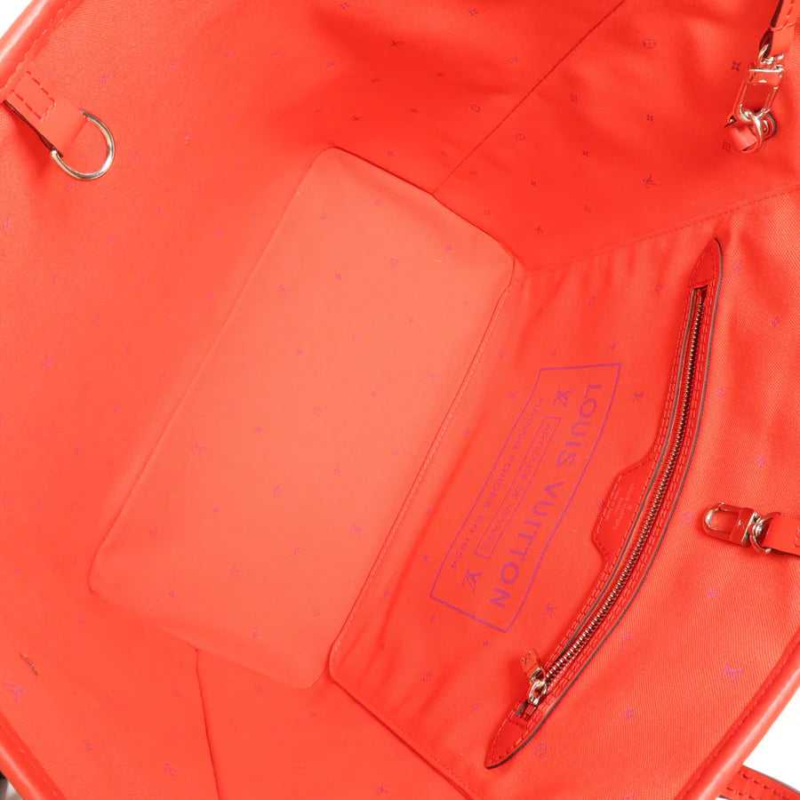 Sac Neverfull MM Vintage en toile monogramme rose rouge