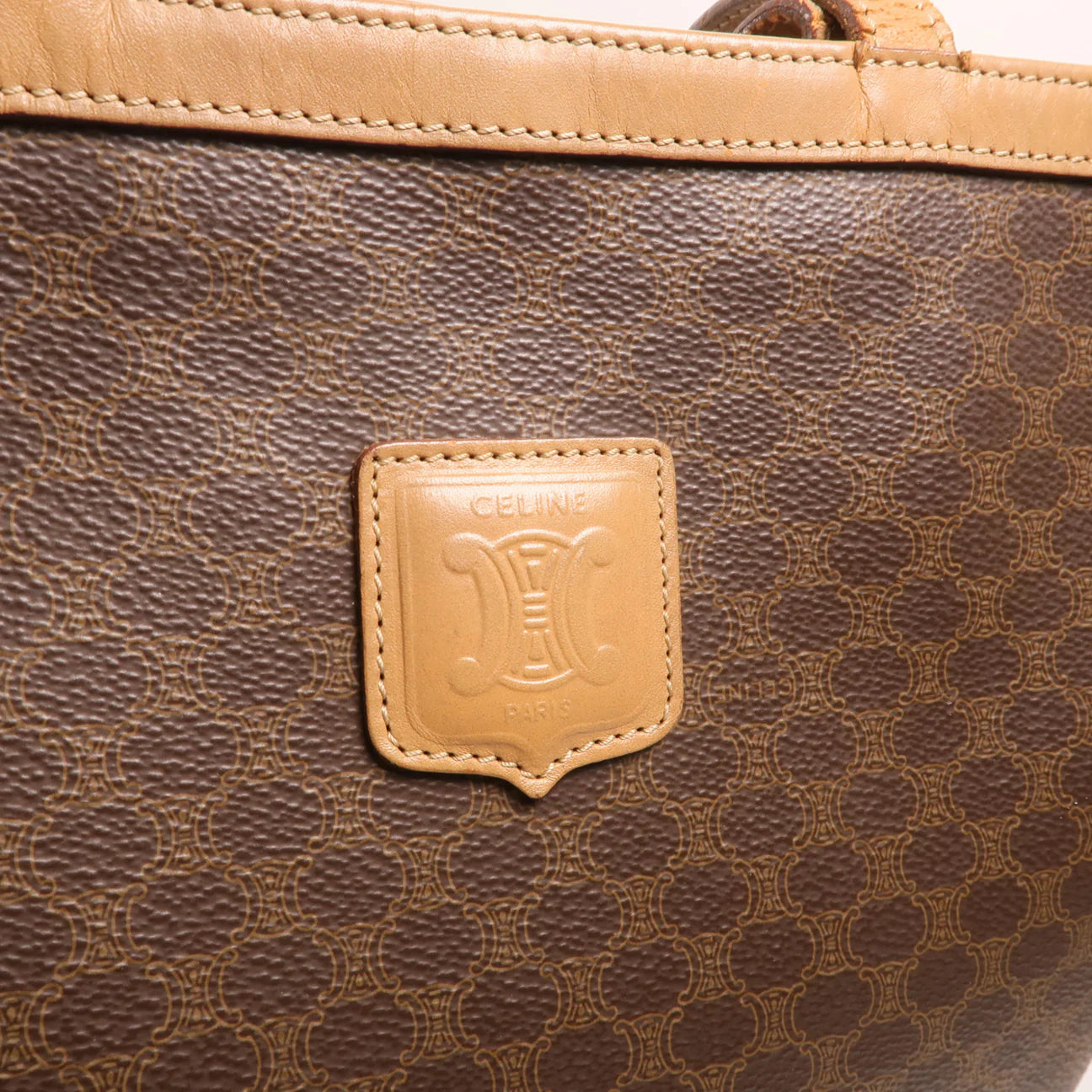 Tote Bag GHW aus Monogramm-Leinen braun