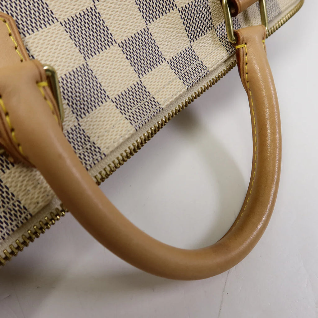 Sac Speedy 30 Vintage en toile damier azur