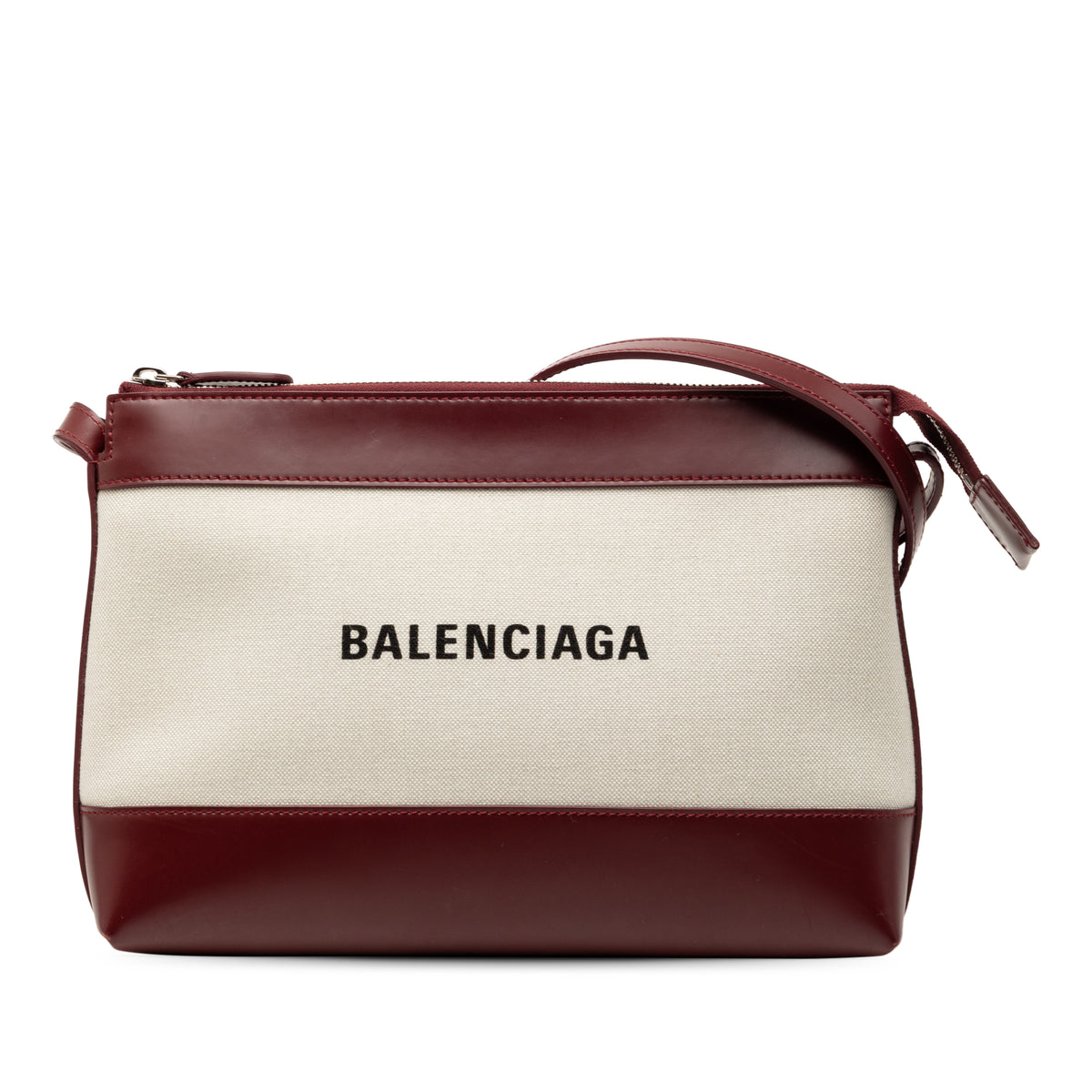 Sac Balenciaga Toile Logo Bandoulière - Marron