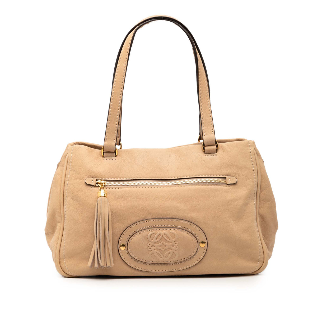 Sac Loewe Nubuck Anagram Madrid Fringe Sac porté épaule - Marron