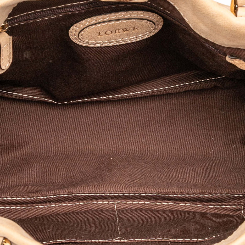 Sac Loewe Nubuck Anagram Madrid Fringe Sac porté épaule – photo 4