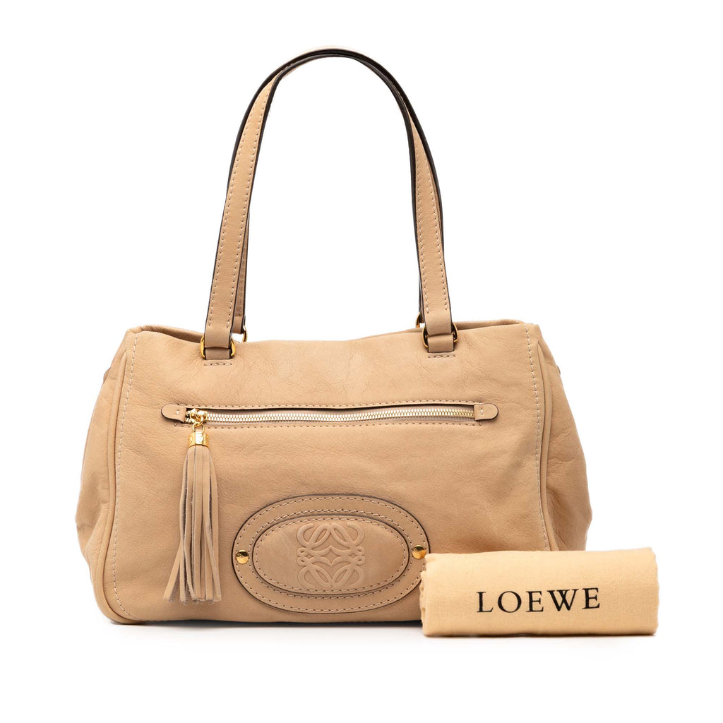 Sac Loewe Nubuck Anagram Madrid Fringe Sac porté épaule – photo 9