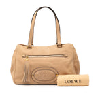 Sac Loewe Nubuck Anagram Madrid Fringe Sac porté épaule – photo 9