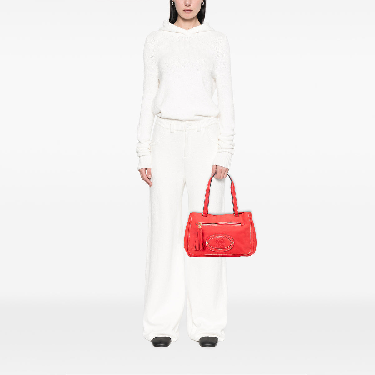 Sac Loewe Nubuck Anagram Madrid Fringe Sac porté épaule – photo 12