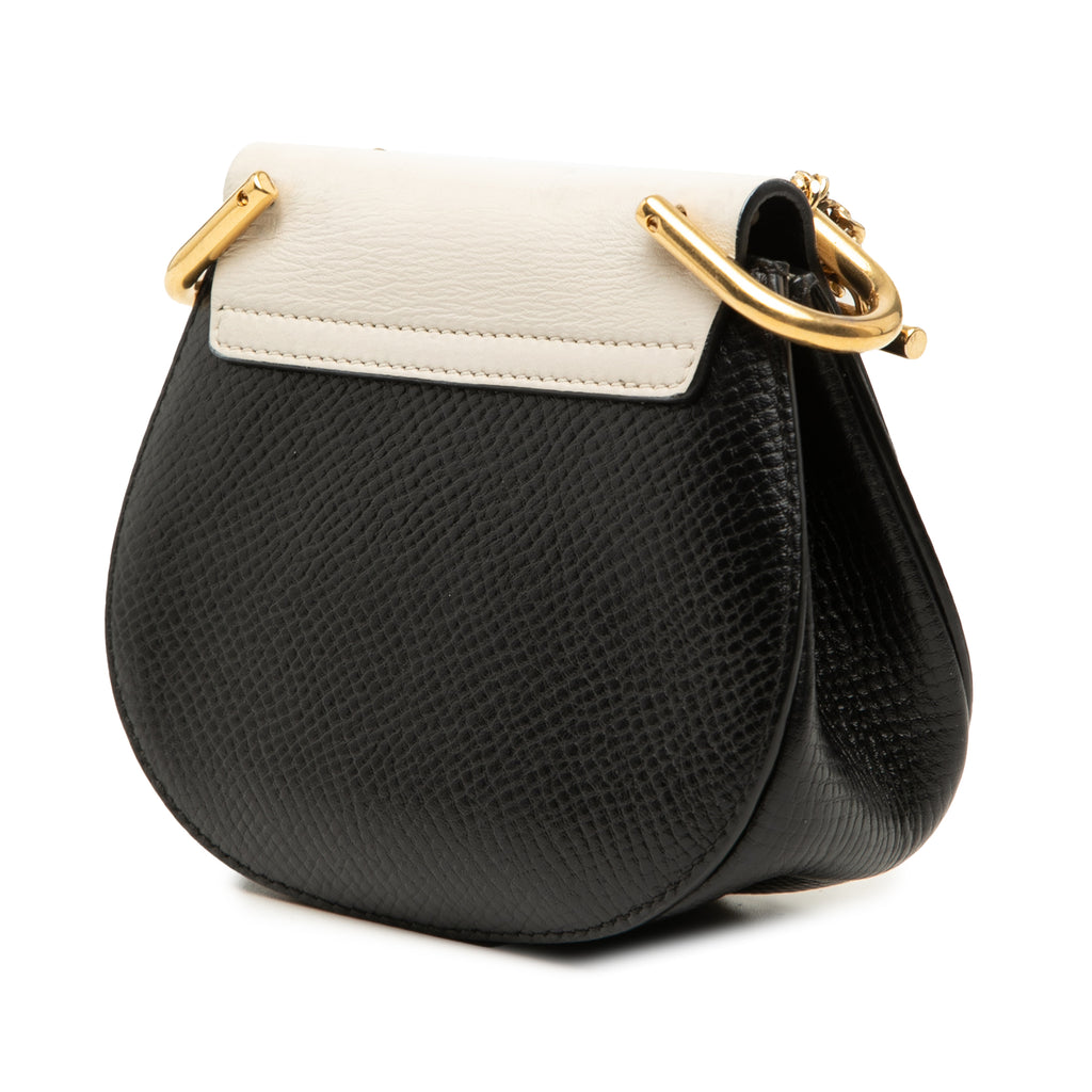 Sac Chloé Mini Bicolore Grained Cuir de veau Drew Bandoulière – photo 2