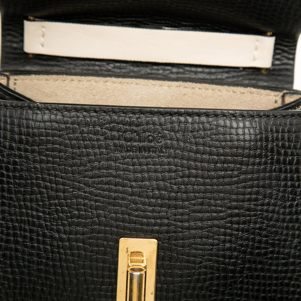 Sac Chloé Mini Bicolore Grained Cuir de veau Drew Bandoulière – photo 5