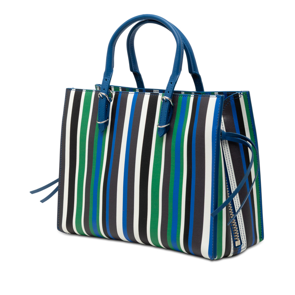 Sac Balenciaga Mini Cuir Striped Papier A6 Zip Around Sac à main – photo 2