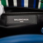 Sac Balenciaga Mini Cuir Striped Papier A6 Zip Around Sac à main – photo 5