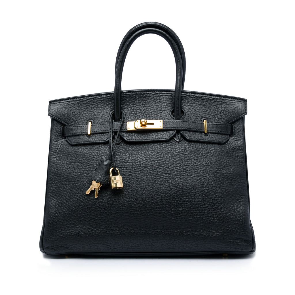 Hermès Clemence Birkin Retourne 35 - Noir