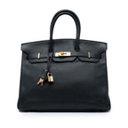 Hermès Clemence Birkin Retourne 35 - Noir