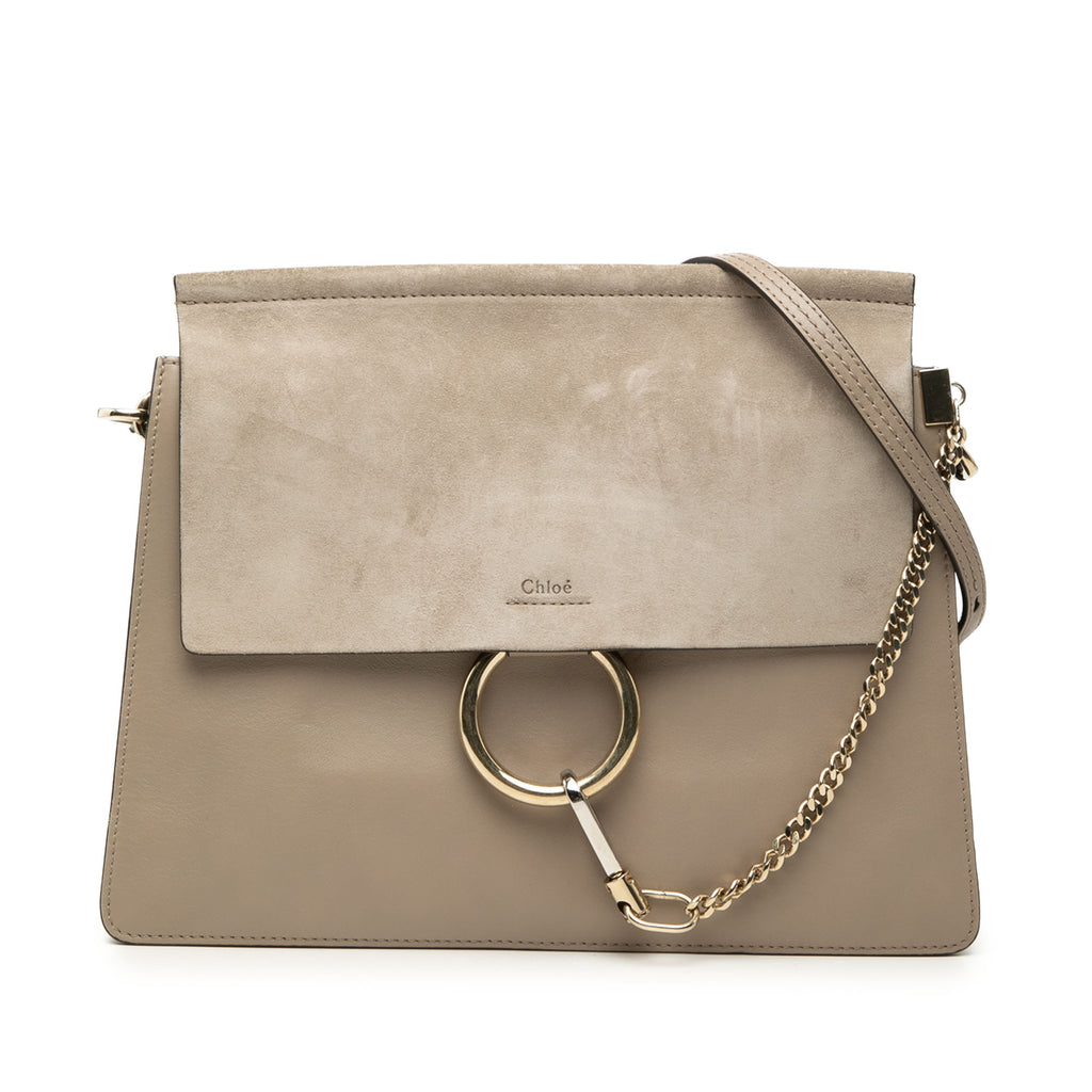 Sac Chloé Medium Cuir Faye Sac porté épaule - Gris