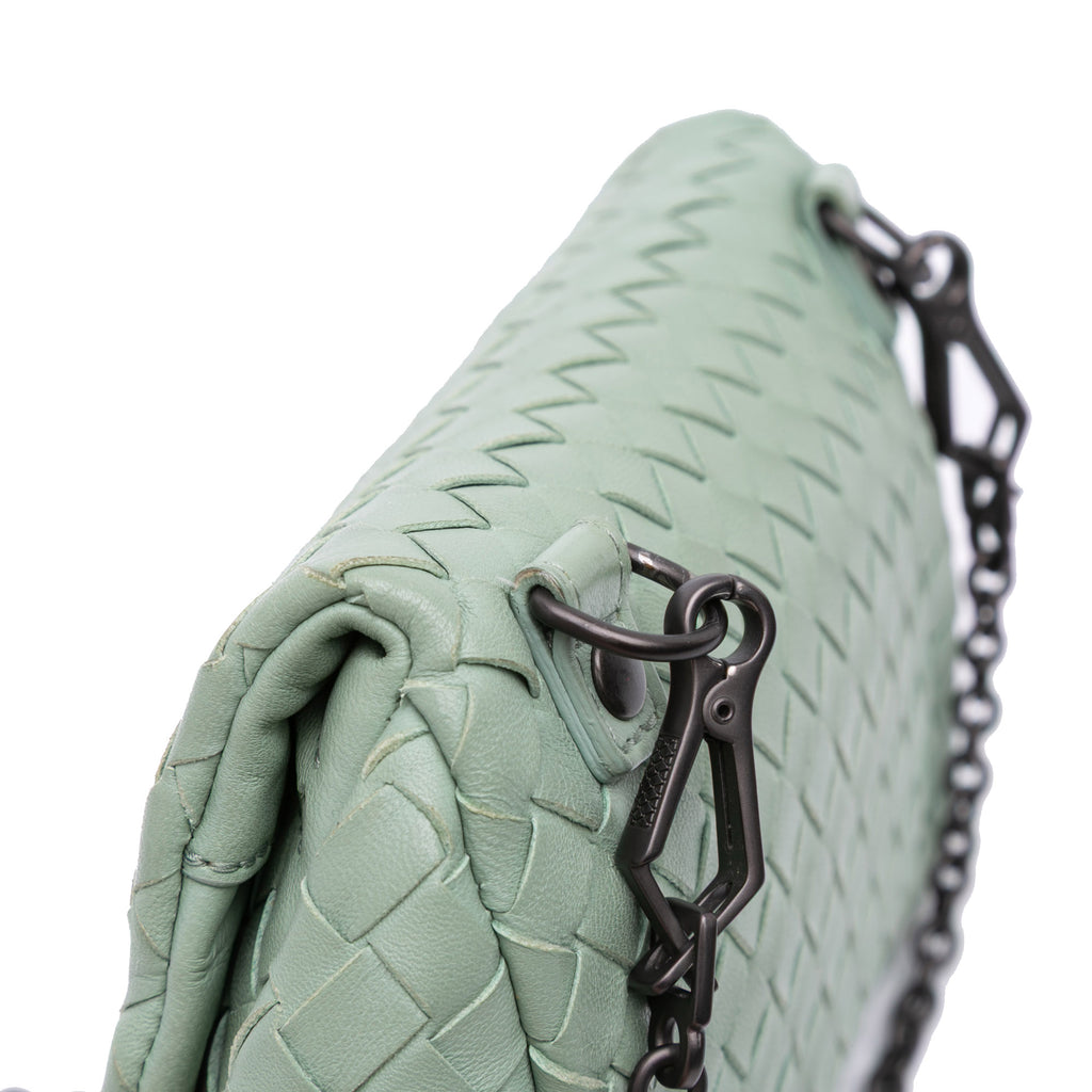 Sac Bottega Veneta Mini Nappa Intrecciato Expandable Chaîne Flap Bandoulière – photo 10