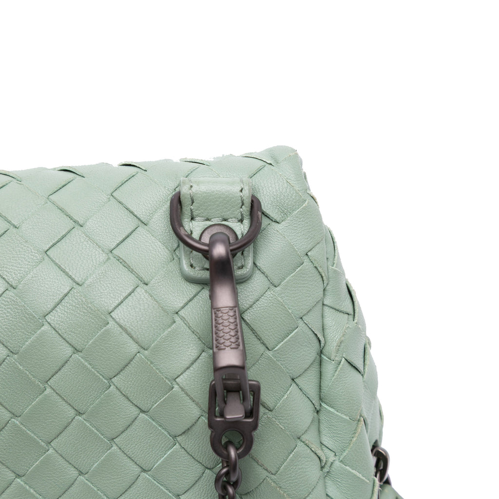 Sac Bottega Veneta Mini Nappa Intrecciato Expandable Chaîne Flap Bandoulière – photo 11