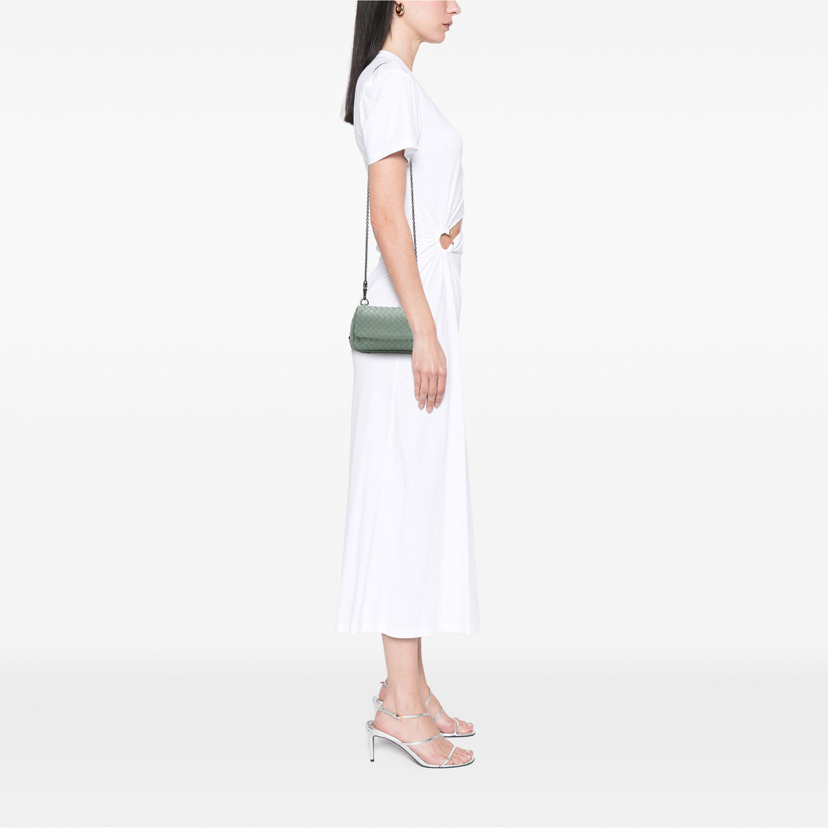 Sac Bottega Veneta Mini Nappa Intrecciato Expandable Chaîne Flap Bandoulière – photo 12