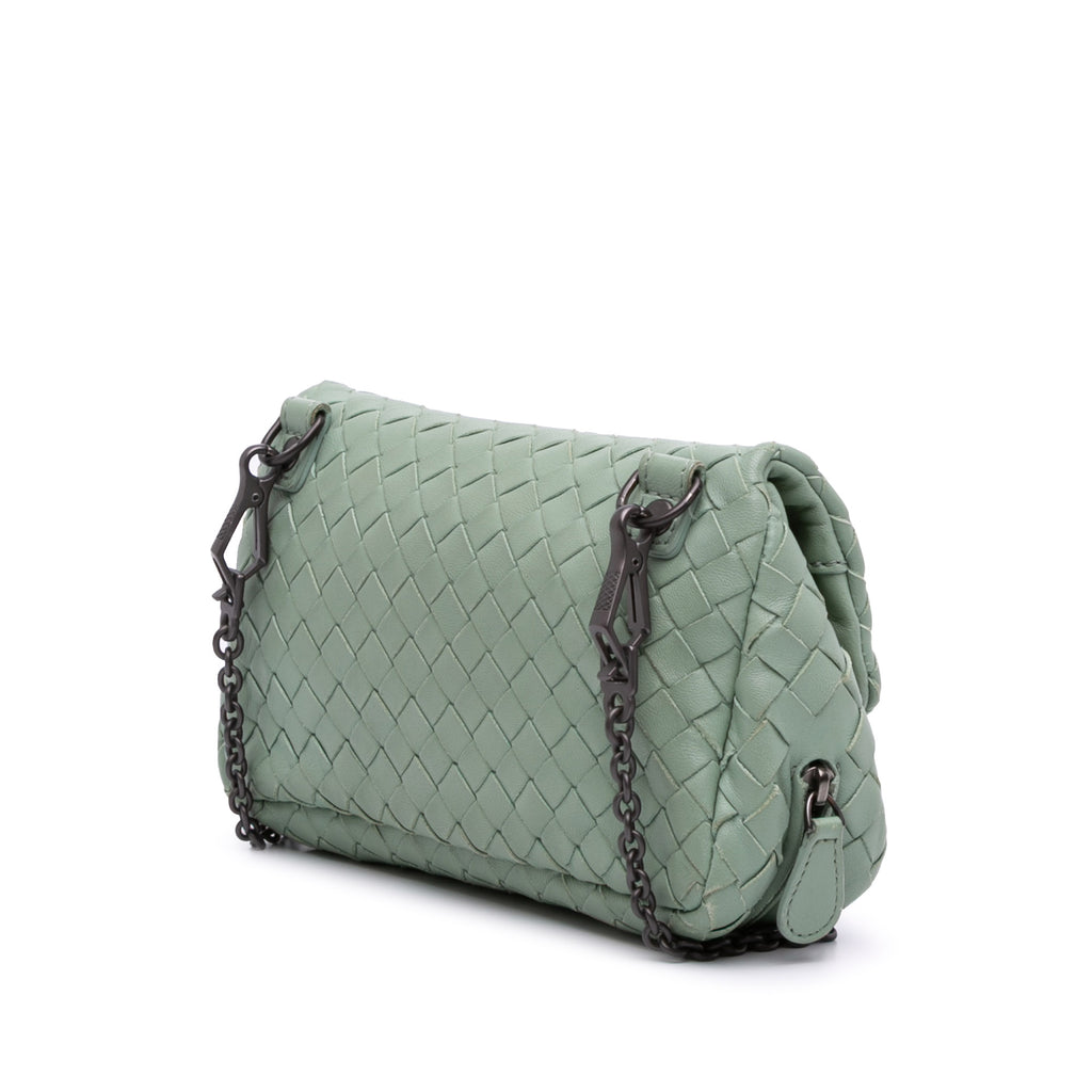 Sac Bottega Veneta Mini Nappa Intrecciato Expandable Chaîne Flap Bandoulière – photo 2