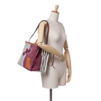Sac Loewe Paulas Ibiza Large Toile Stripes Cushion Cabas – photo 10