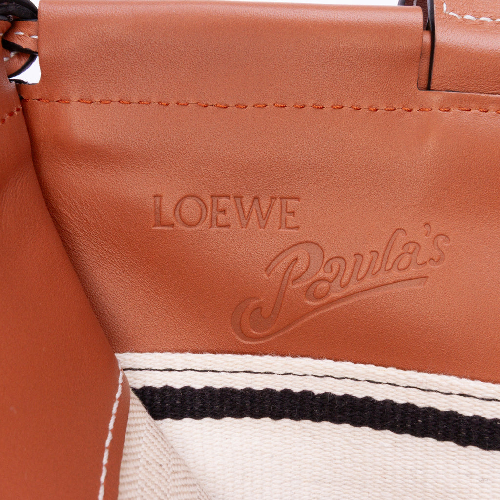 Sac Loewe Paulas Ibiza Large Toile Stripes Cushion Cabas – photo 5