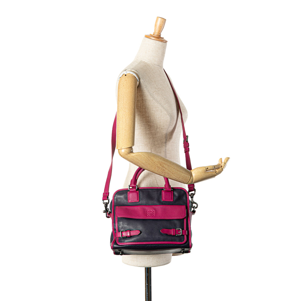 Sac Loewe Bicolore Grained Cuir de veau Cruz Sac à main – photo 14
