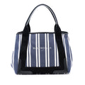Sac Balenciaga Toile Striped Navy Cabas S - Bleu
