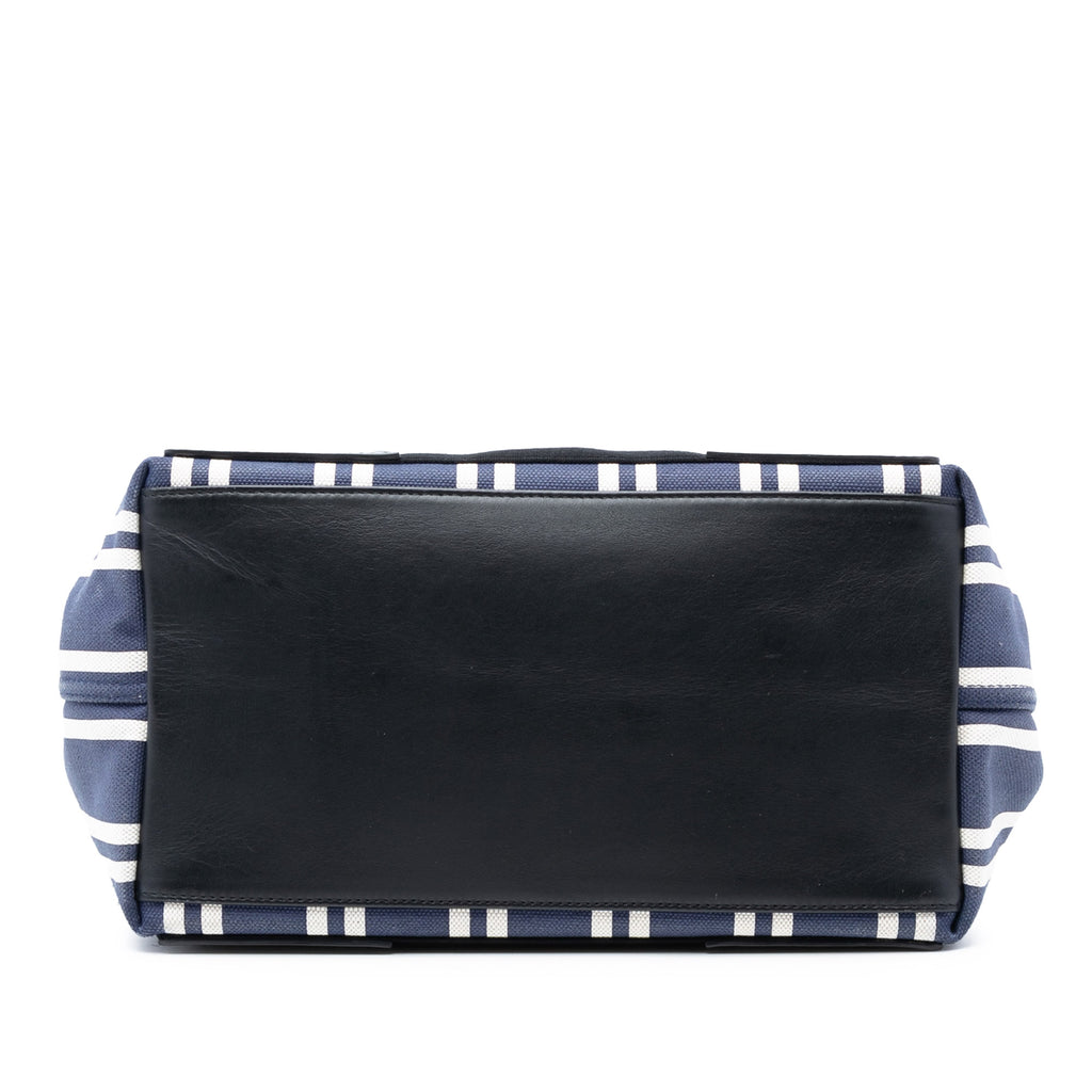 Sac Balenciaga Toile Striped Navy Cabas S – photo 3