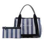 Sac Balenciaga Toile Striped Navy Cabas S – photo 8