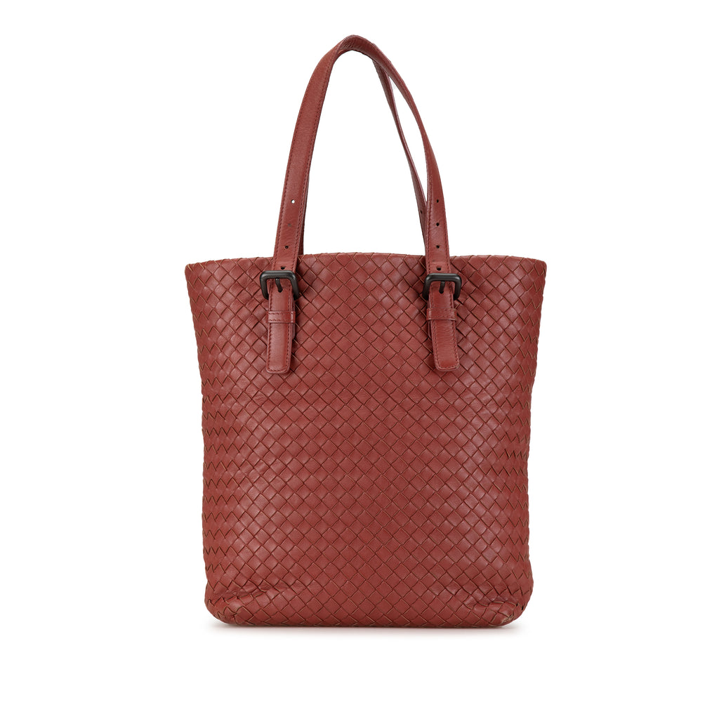 Sac Bottega Veneta Intrecciato Cabas - Rouge