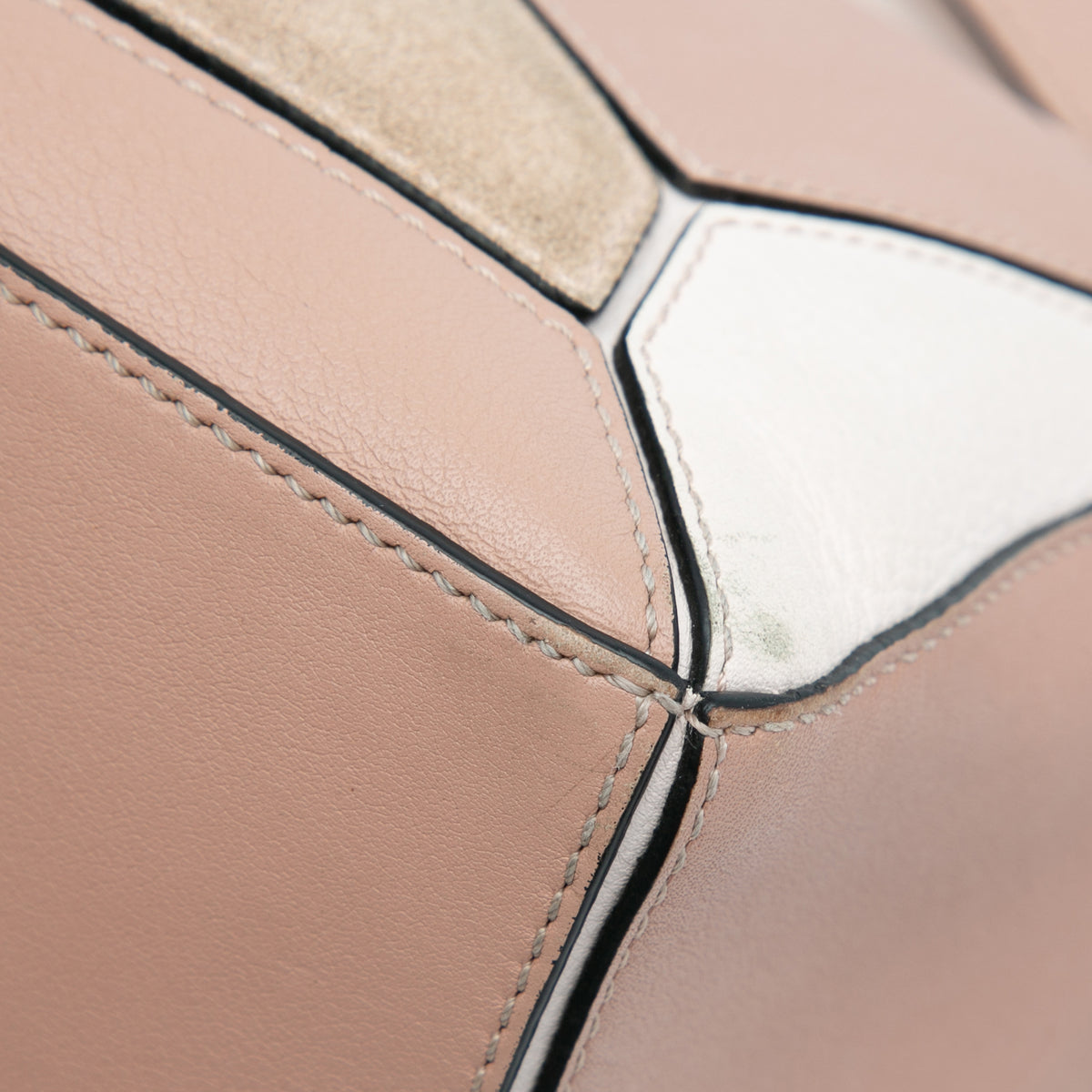 Sac Loewe Small Tricolore Cuir de veau and Daim Puzzle Sac à main – photo 10