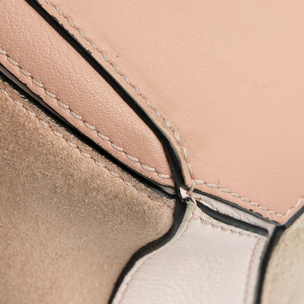 Sac Loewe Small Tricolore Cuir de veau and Daim Puzzle Sac à main – photo 12