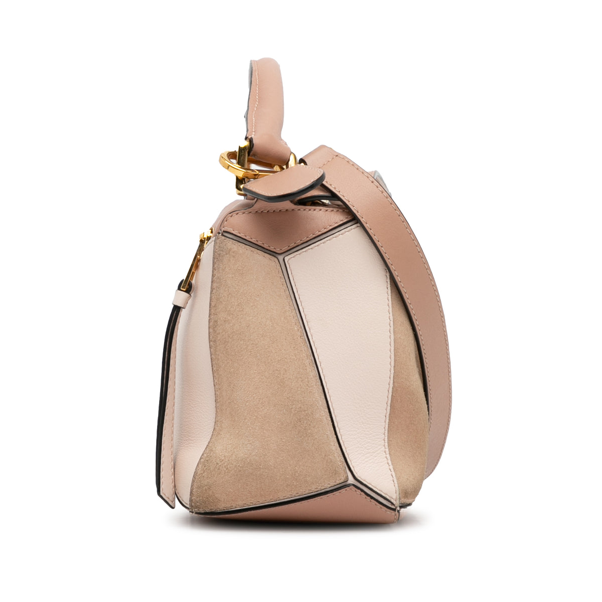 Sac Loewe Small Tricolore Cuir de veau and Daim Puzzle Sac à main – photo 3