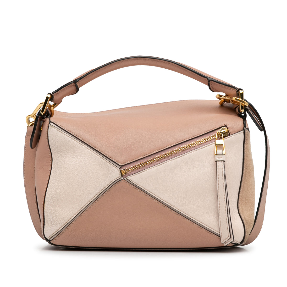 Sac Loewe Small Tricolore Cuir de veau and Daim Puzzle Sac à main – photo 4
