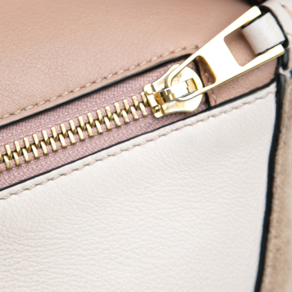 Sac Loewe Small Tricolore Cuir de veau and Daim Puzzle Sac à main – photo 9